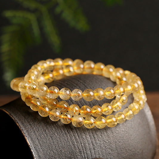 Mythstone Natural Citrine Prosperity Protection Bracelet