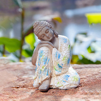 Mythstone Meditating Zen Buddha Serenity Resin Statue Figurine Home Decoration