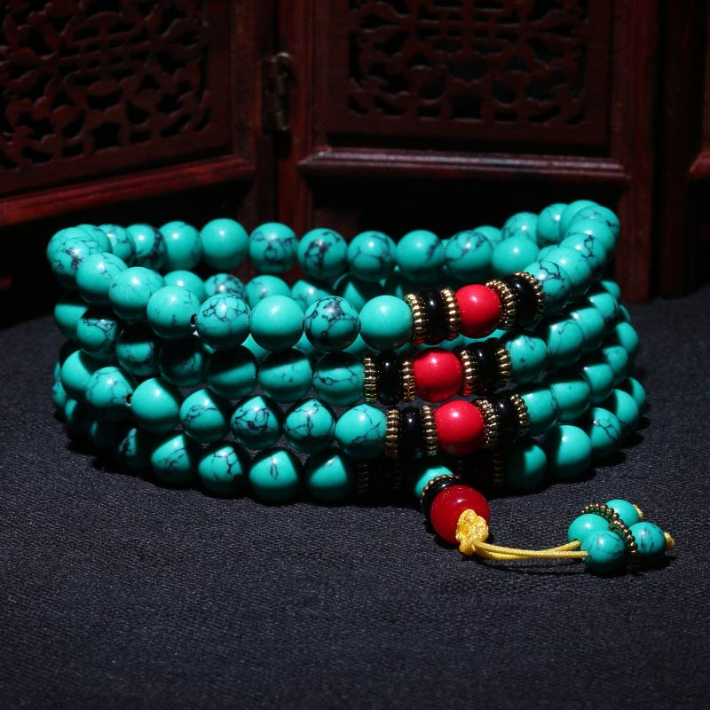 MythStone Tibetan Turquoise Healing Mala Bracelet