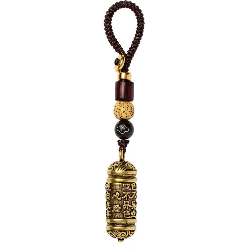 Mythstone Heart Sutra Copper Key Chain