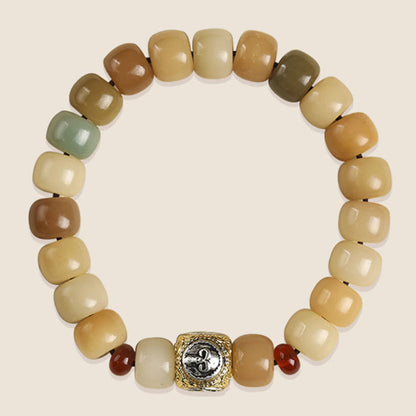 Pulsera de sabiduría Om Mani Padme Hum con semilla de Bodhi natural de Mythstone El Señor del Bosque Cadáver