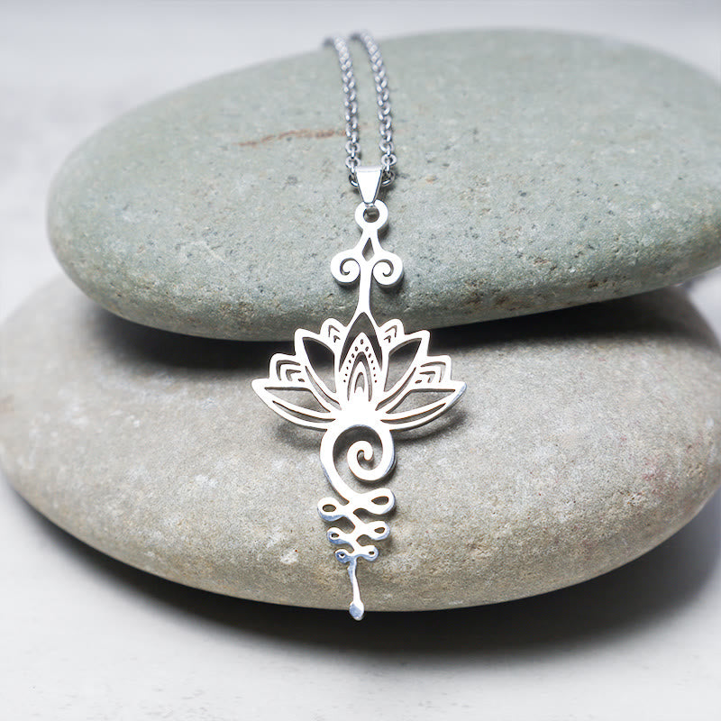 Mythstone Lotus Luck Wealth Necklace Pendant