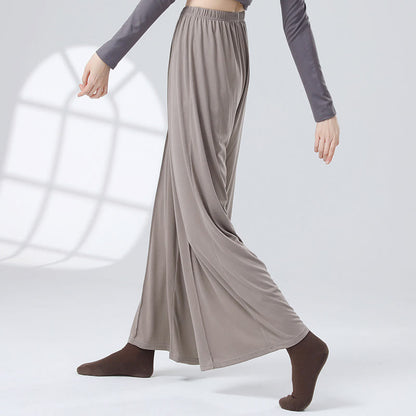 Mythstone Solid Color Loose Wide Leg Pants Dance Women's Yoga Pants