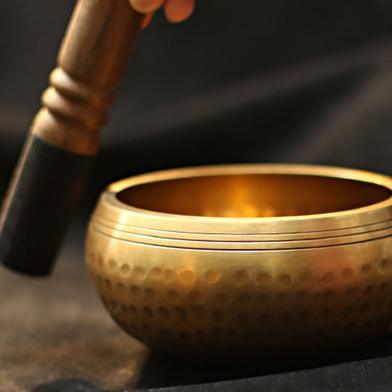 Mythstone Tibetan Sound Bowl Handcrafted for Relaxation and Mindfulness Meditation Singing Bowl Set