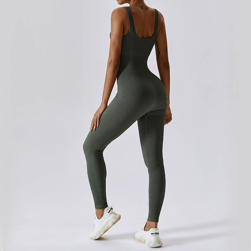 Mythstone Seamless High Stretch Jumpsuit Sports Fitness Yoga Women Bodysuit