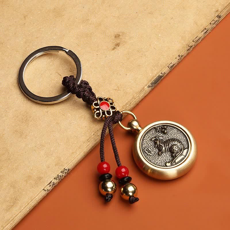 Mythstone 12 Chinese Zodiac Blessing Wealth Fortune Keychain