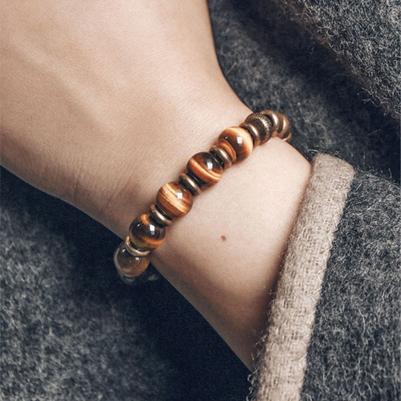 Mythstone Tiger Eye Stone Copper Protection Bracelet