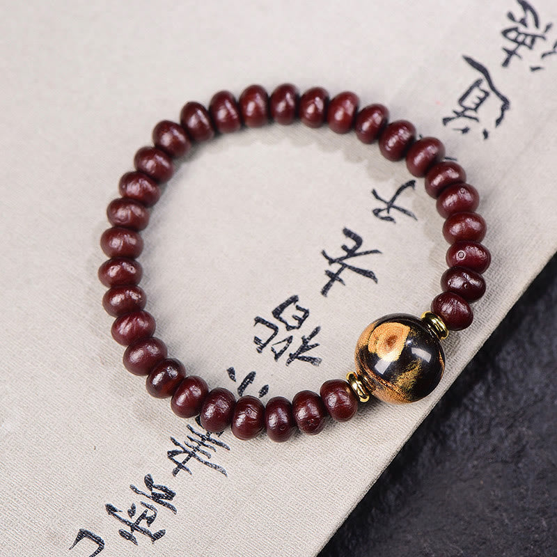 Mythstone Natural Tibetan Purple Bodhi Seed Bead Harmony Bracelet