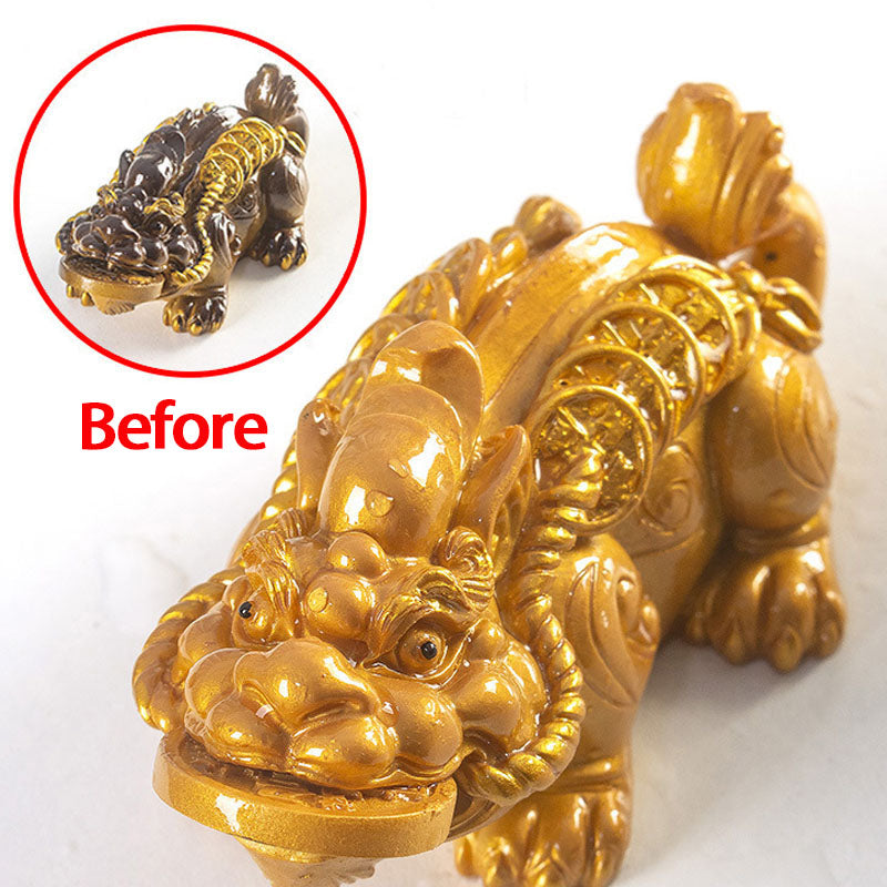 Mythstone Color Changing Small PiXiu Copper Coins Resin Tea Pet Wealth Home Figurine Decoration