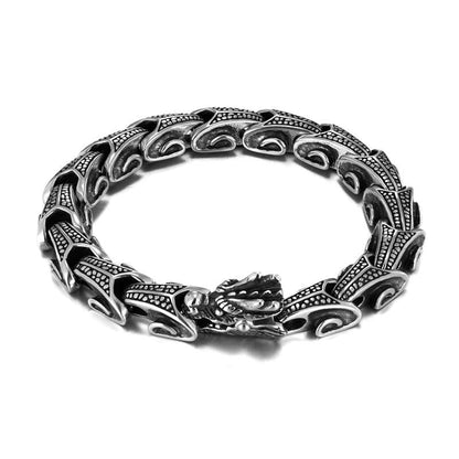 Mythstone Dragon Titanium Steel Luck Bracelet Bangle