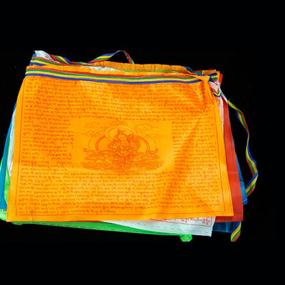 Mythstone Tibetan 5 Colors Windhorse Blessing Outdoor 20 Pcs Prayer Flag