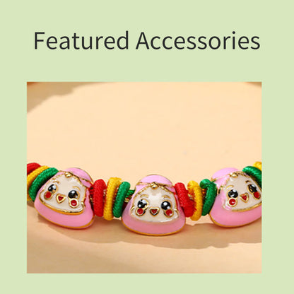 Mythstone Colorful Rope Zongzi Pattern Luck Handmade Child Adult Bracelet