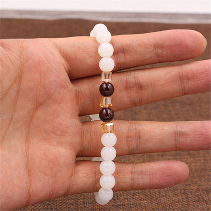 MythStone Natural White Jade Protection Bracelet