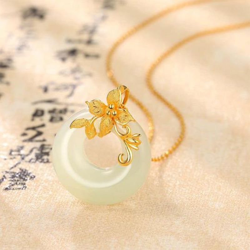 Mythstone Tibetan White Jade Calm Necklace