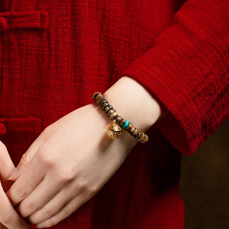 Mythstone Agarwood Red Agate Turquoise Balance Strength Bracelet