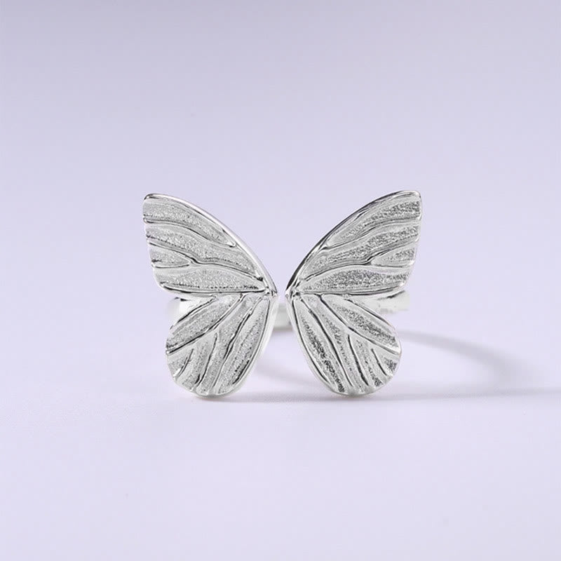 Mythstone 925 Sterling Silver Butterfly Love Freedom Ring