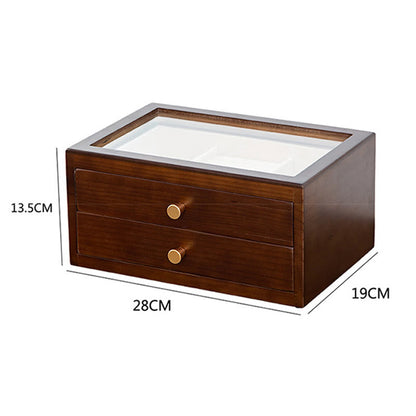 Mythstone Retro Solid Wood Jewelry Box Jewelry Storage Box With Drawer