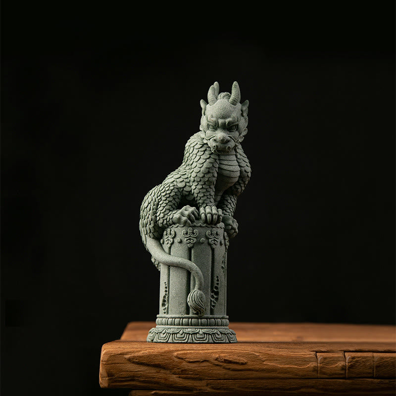 Mythstone Feng Shui Standing Sitting Dragon Success Luck Home Decoration