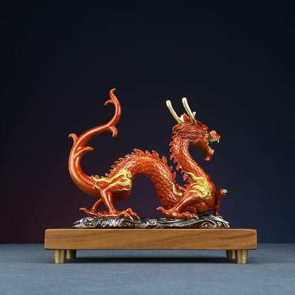 Mythstone Year Of The Dragon Copper Success Home Decoration