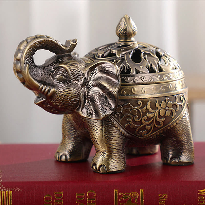 Mythstone Elephant Alloy Incense Holder Home Decoration Incense Burner