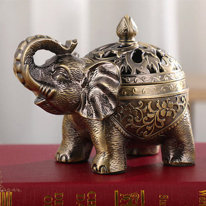 Mythstone Elephant Alloy Incense Holder Home Decoration Incense Burner