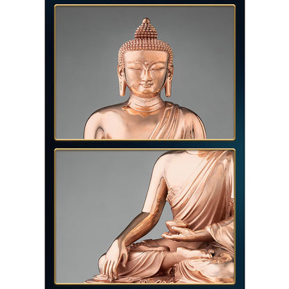 Mythstone Gautama Shakyamuni Buddha Figurine Serenity Copper Statue Home Decoration