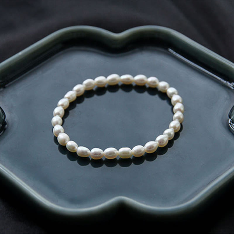 Mythstone Natural Pearl Healing Beaded Bracelet