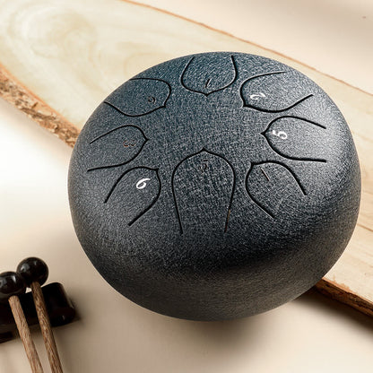 Mythstone Steel Tongue Drum Sound Healing Meditation Lotus Pattern Drum Kit 8 Note 6 Inch Percussion Instrument