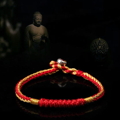 Pulsera trenzada tibetana hecha a mano con protección de la suerte Mythstone