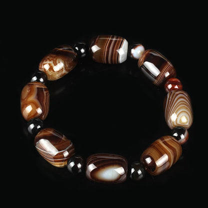 Mythstone Natural Sardonyx Courage Happiness Bracelet