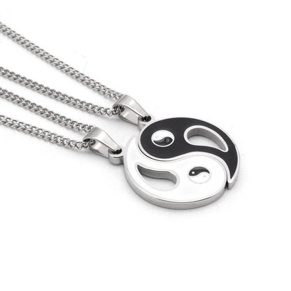 2 piezas de collar con colgante de Yin Yang para pareja