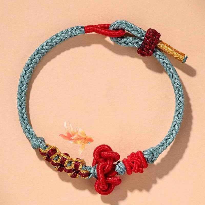 Mythstone Handmade Wenchang Knot Luck Strength Braided Rope Bracelet