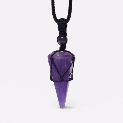 Mythstone Natural Stone Pointed Pendant Necklace