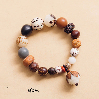 Mythstone Bodhi Seed Lotus Wisdom Peace Wrist Mala Bracelet