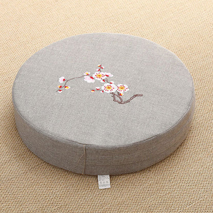 Mythstone Lotus Simple Pattern Cotton Linen Meditation Seat Cushion Home Decoration