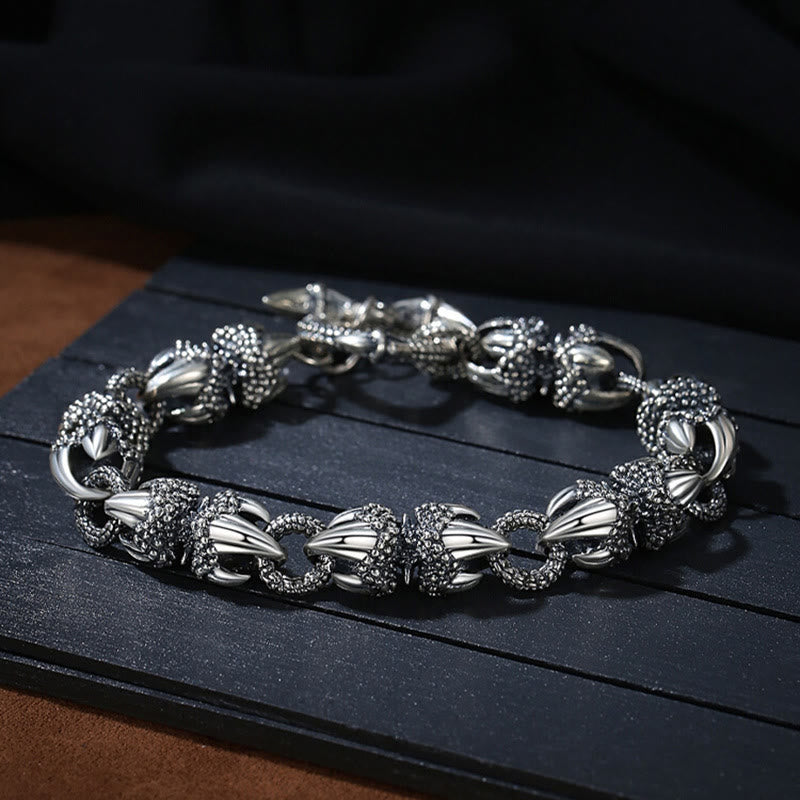 Mythstone Dragon Claw Engraved Strength Protection Bracelet