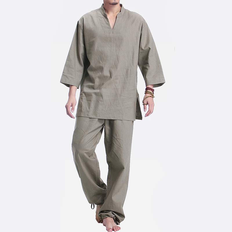 Mythstone Meditation Prayer Spiritual Zen Practice Yoga Clothing Men's Set