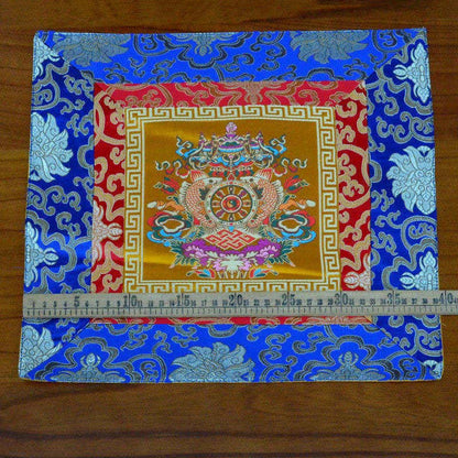 Mythstone Prayer Altar Mat Meditation Strength Endless Knot Vajra Man-Bcu Kalachakra Auspicious Symbols