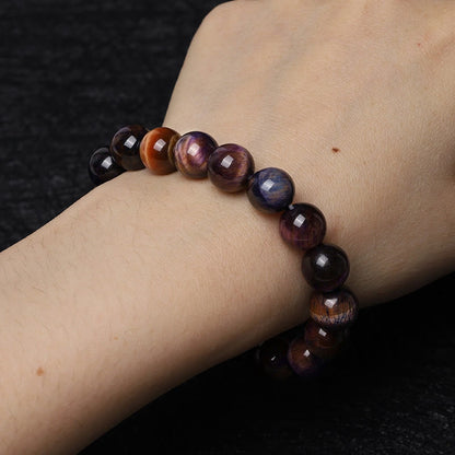 Mythstone Natural Purple Tiger Eye Protection Strength Bracelet