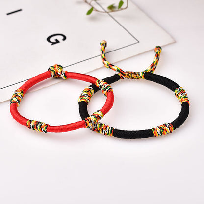 Mythstone Tibetan Handmade Colorful King Kong Knot Lucky Protection Braid String Bracelet