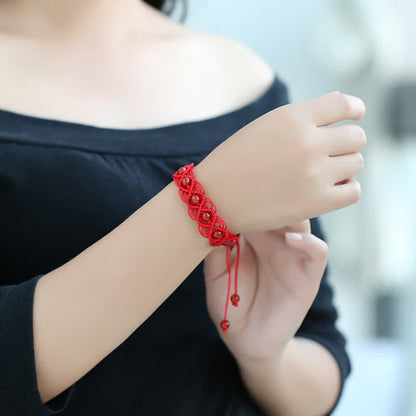 Mythstone Red Agate Confidence Red String Bracelet