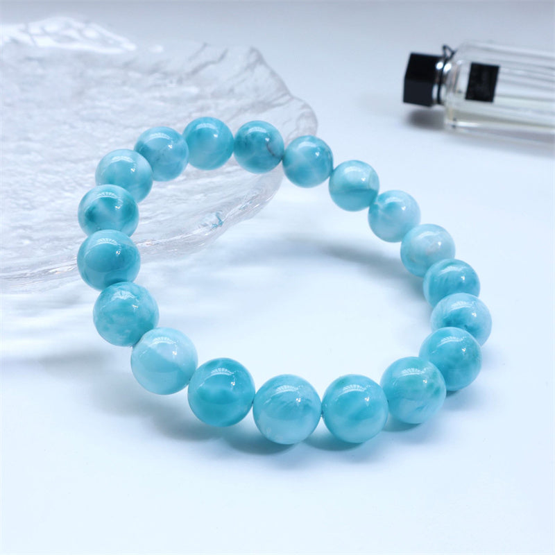 Pulsera de la confianza y la sabiduría de larimar natural Mythstone 