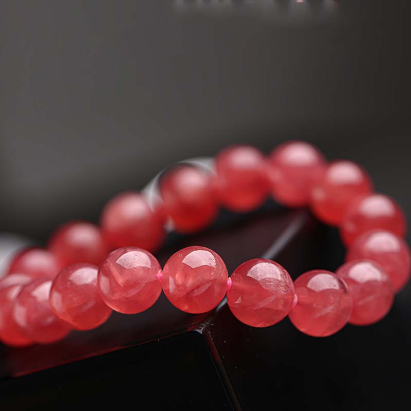 Mythstone Natural Strawberry Quartz Blessing Healing Bracelet