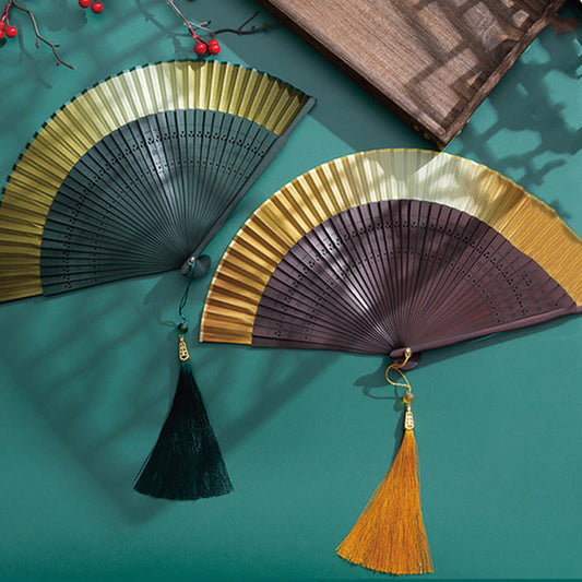 Mythstone Gradient Handheld Bamboo Folding Fan