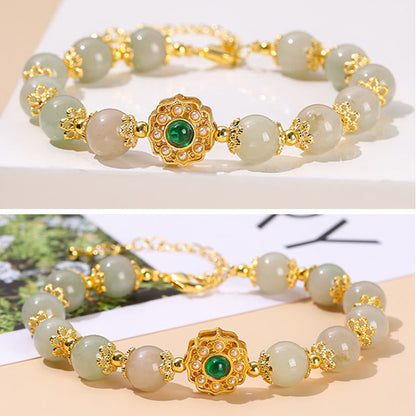 Pulsera de cadena de cuentas de jade natural Mythstone para la prosperidad