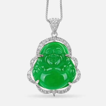 Mythstone Good Luck Laughing Buddha Necklace