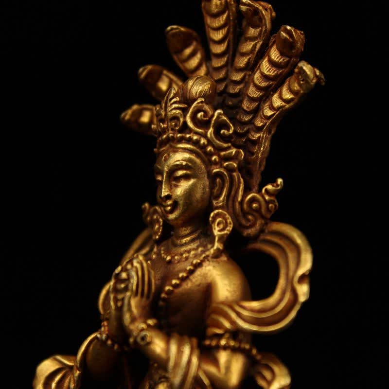 Mythstone Bodhisattva Nagarjuna Protection Copper Statue Decoration