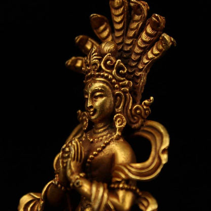 Mythstone Bodhisattva Nagarjuna Protection Copper Statue Decoration