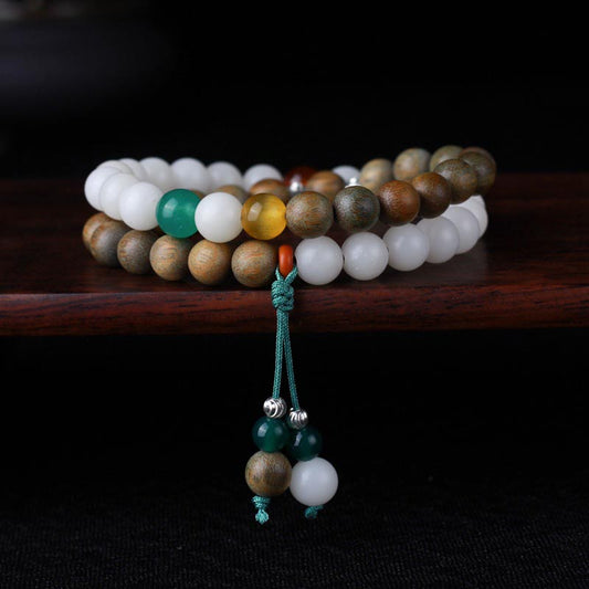 Mythstone Green Sandalwood Bodhi Seed Wake Up Luck Bracelet