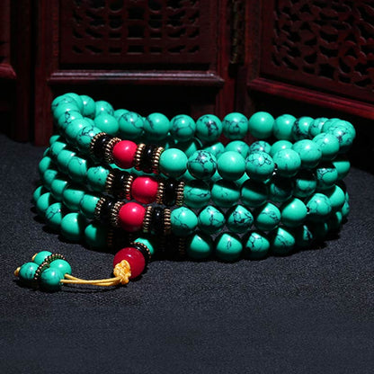 MythStone Tibetan Turquoise Healing Mala Bracelet